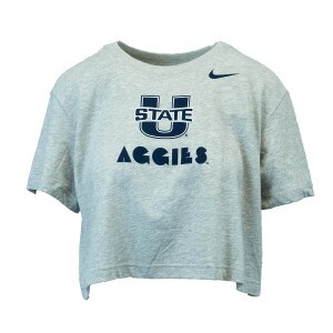 U-State Aggies Nike Dri-Fit Women's Cropped Short-Sleeve T-Shirt